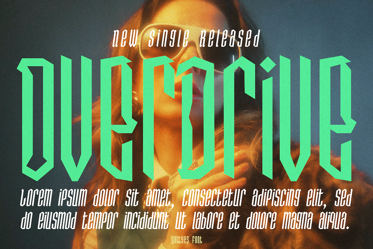 Gottyes Display Font, a Sans Serif Font by madeDeduk (Photo 3 of 8)
