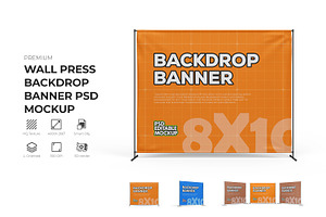 Wall Press Backdrop Mockup