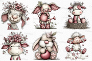 Whimsical Farm Animal Clipart Bundle, an Illustration by Craft Nest (Thumbnail 4 of 6)