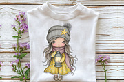 Whimsical Christmas Girl Clipart, an Illustration by CraftArtStudio (Thumbnail 5 of 6)