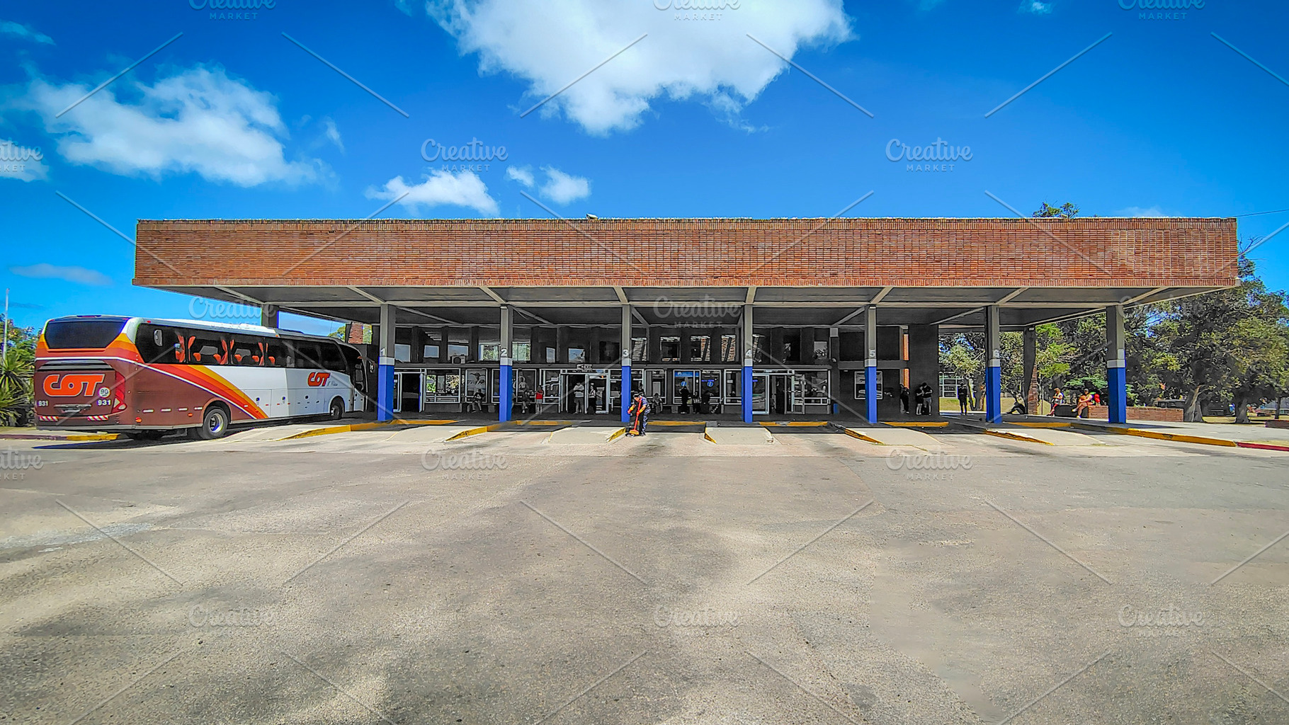 Bus station outdoors, piriapolis city, uruguay, an Architecture Photo by DanFLCreativo