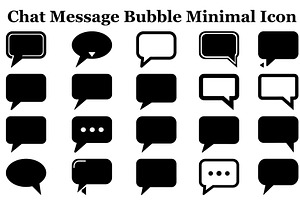 Chat Message Bubble Minimal Icon, an Icon by Designer_Momina