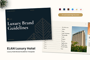 Luxury Hotel Brand Guidelines, a Branding & Logo Template by trabaskriya