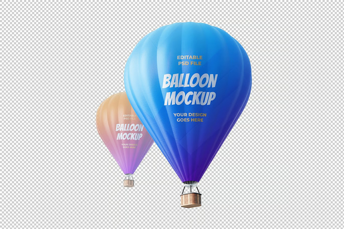 Hot Air Balloon Mockup, a Product Mockup by zpackcreative (Photo 4 of 4)