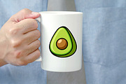 Cartoon Avocado Vector Clipart Set, a Food Illustration by newminddesign (Thumbnail 8 of 8)