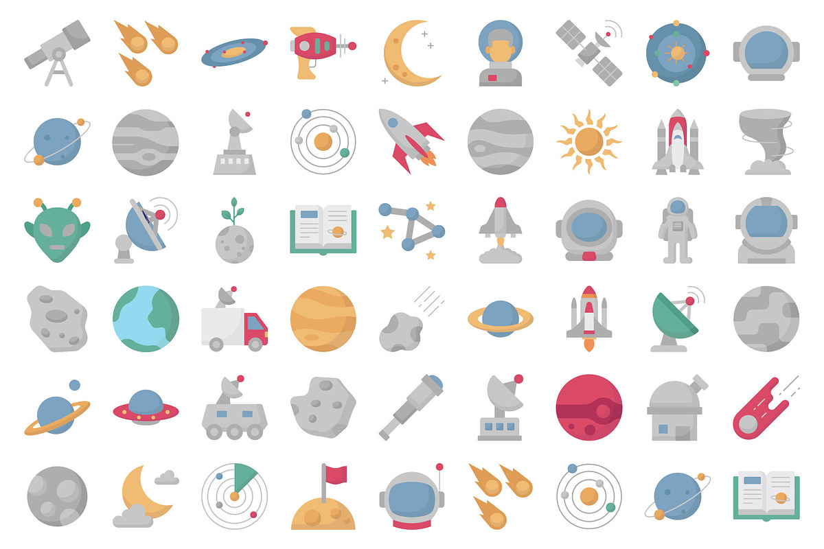 Space Icons Pack – Minimal & Modern, an Icon by Vector Portal (Photo 2 of 5)