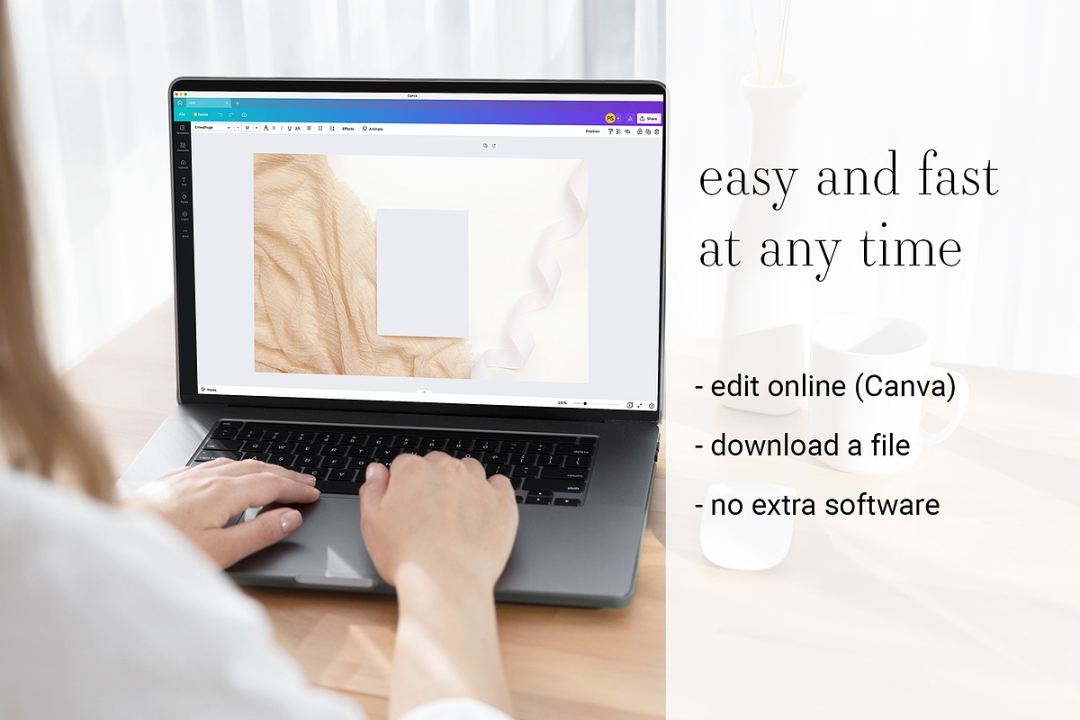 Card Mockup 5x7 Online Edit Canva, a Product Mockup by PawMockups 2 (Photo 3 of 8)