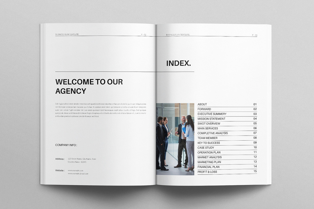Business Plan Brochure Template, a Brochure Template by E-Type (Photo 2 of 7)