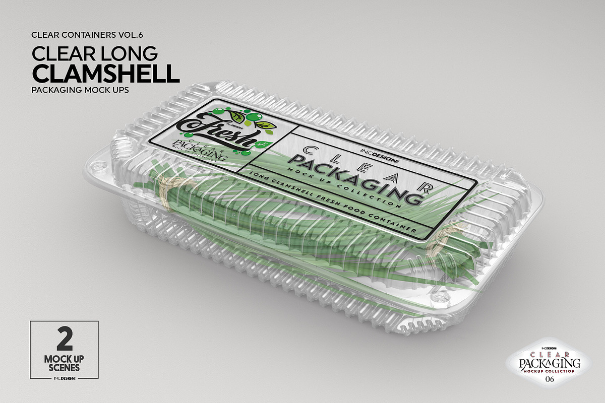 Long Clamshell Packaging Mockup, a Packaging Mockup by INCDesign (Photo 8 of 12)