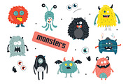 Monsters pattern, a Pattern Graphic by narinadraban (Thumbnail 1 of 3)