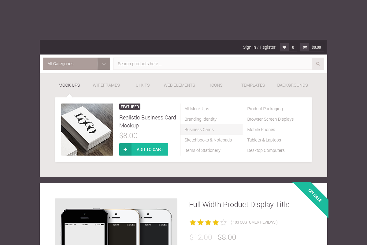 Odessa Web UI Kit, an UI Kit Template by Aqua Design (Photo 5 of 6)