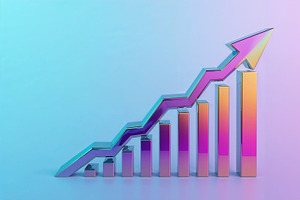 Displaying ascending bar chart, an Illustration by wavebreak