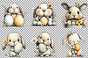 Whimsical Happy Easter Clipart, an Illustration by Sublimation Artist (Thumbnail 3 of 7)
