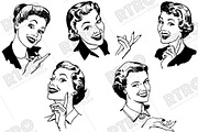 RTRO Women Pointing 2, an Illustration by RTRO Stock (Thumbnail 5 of 5)