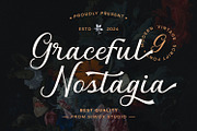 Graceful Nostagia Script Font, a Script Font by Siwox Studios (Thumbnail 2 of 10)