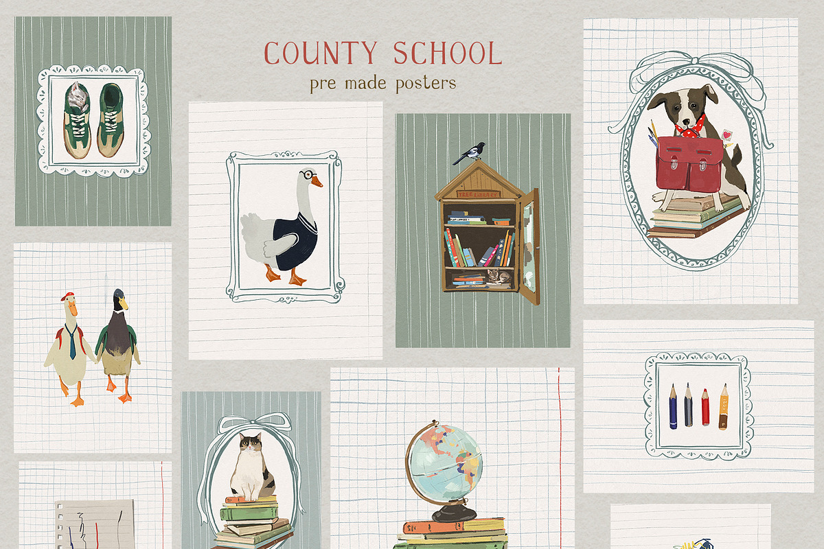 Back To School Cottagecore Images, a Decorative Illustration by whiteheartdesign (Photo 18 of 19)
