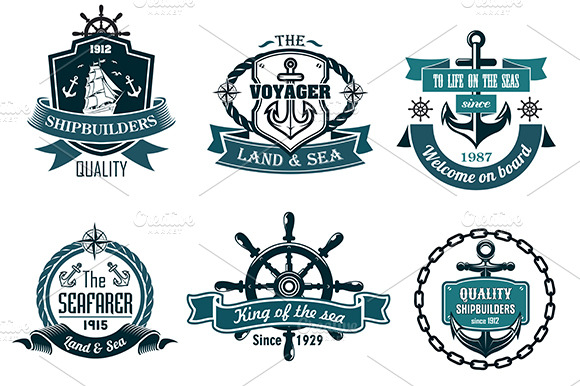 Blue Nautical And Sailing Icons