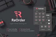 ReOrder - Layer Panel Sorting Kit, a Plug-in Add-On by h3design (Thumbnail 1 of 8)