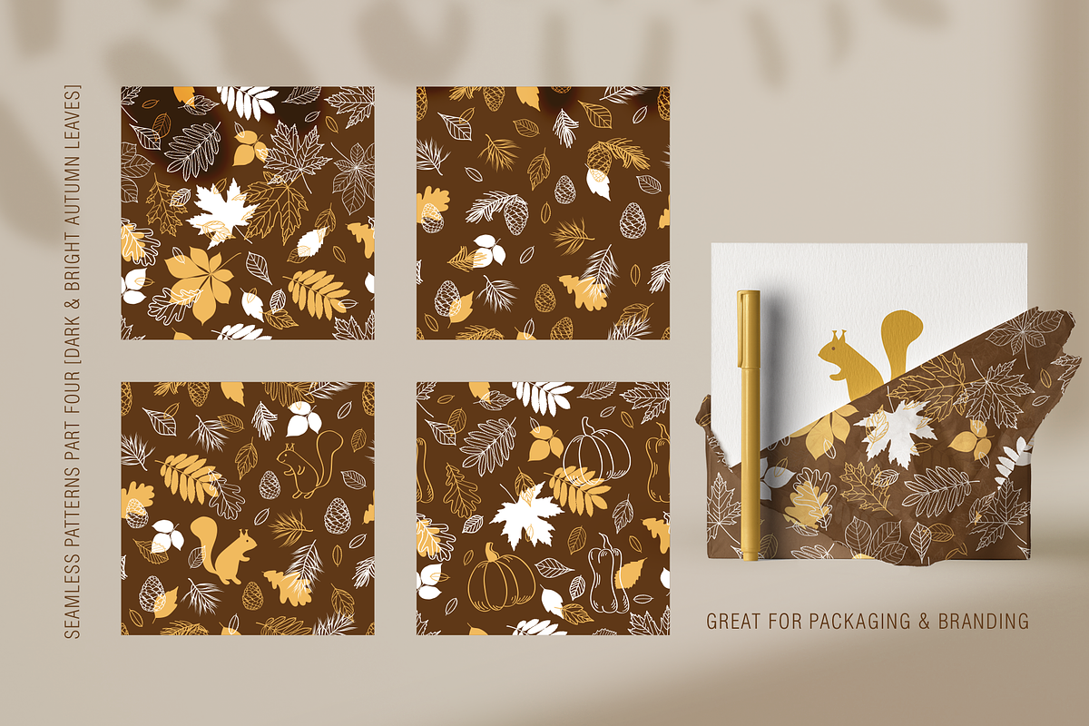 Autumn Seamless Patterns, a Pattern Graphic by Tkoko vectors & patterns (Photo 8 of 11)