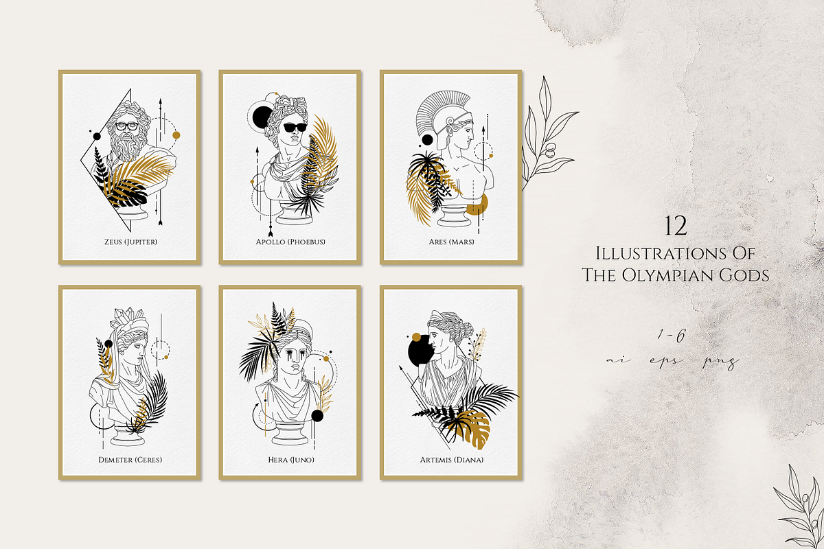 Oh My Gods! 24 Illustrations of Gods, a Decorative Illustration by Cosmic Store (Photo 3 of 13)