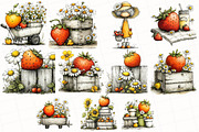Whimsical Farm Strawberry Clipart, a Seasonal Illustration by OK Design (Thumbnail 3 of 6)