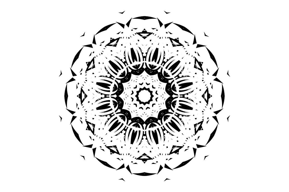 Modern Black and White Mandala Pack, a Decorative Illustration by NJ Himel (Photo 81 of 101)