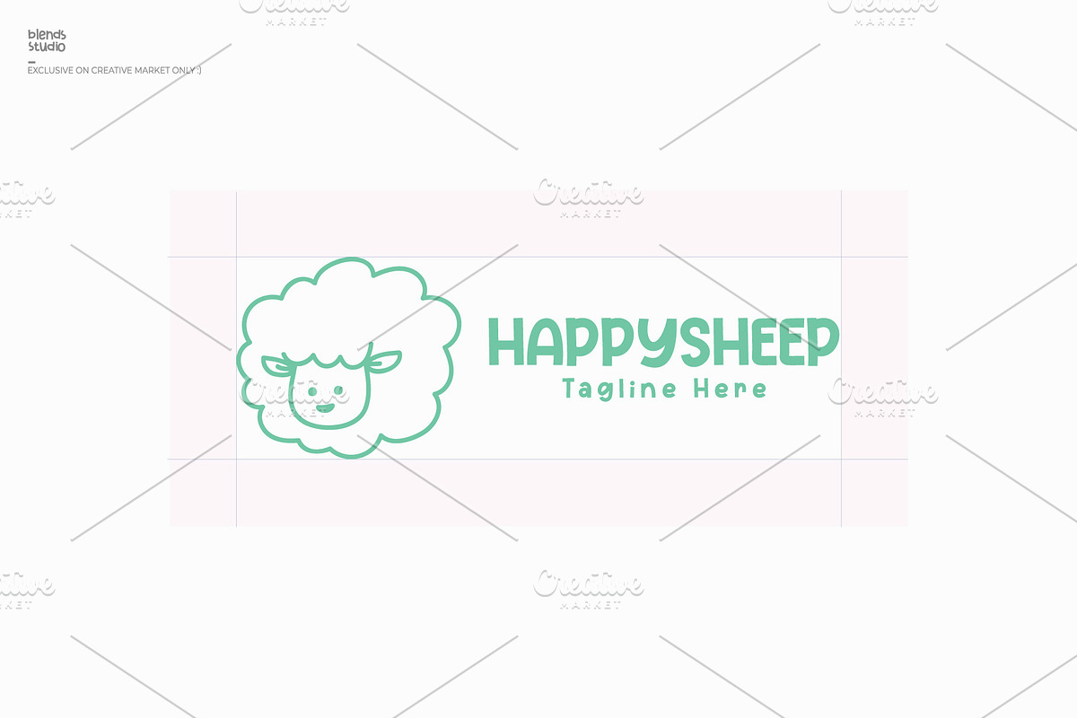 Happy Sheep, a Branding & Logo Template by blends.studio (Photo 3 of 4)
