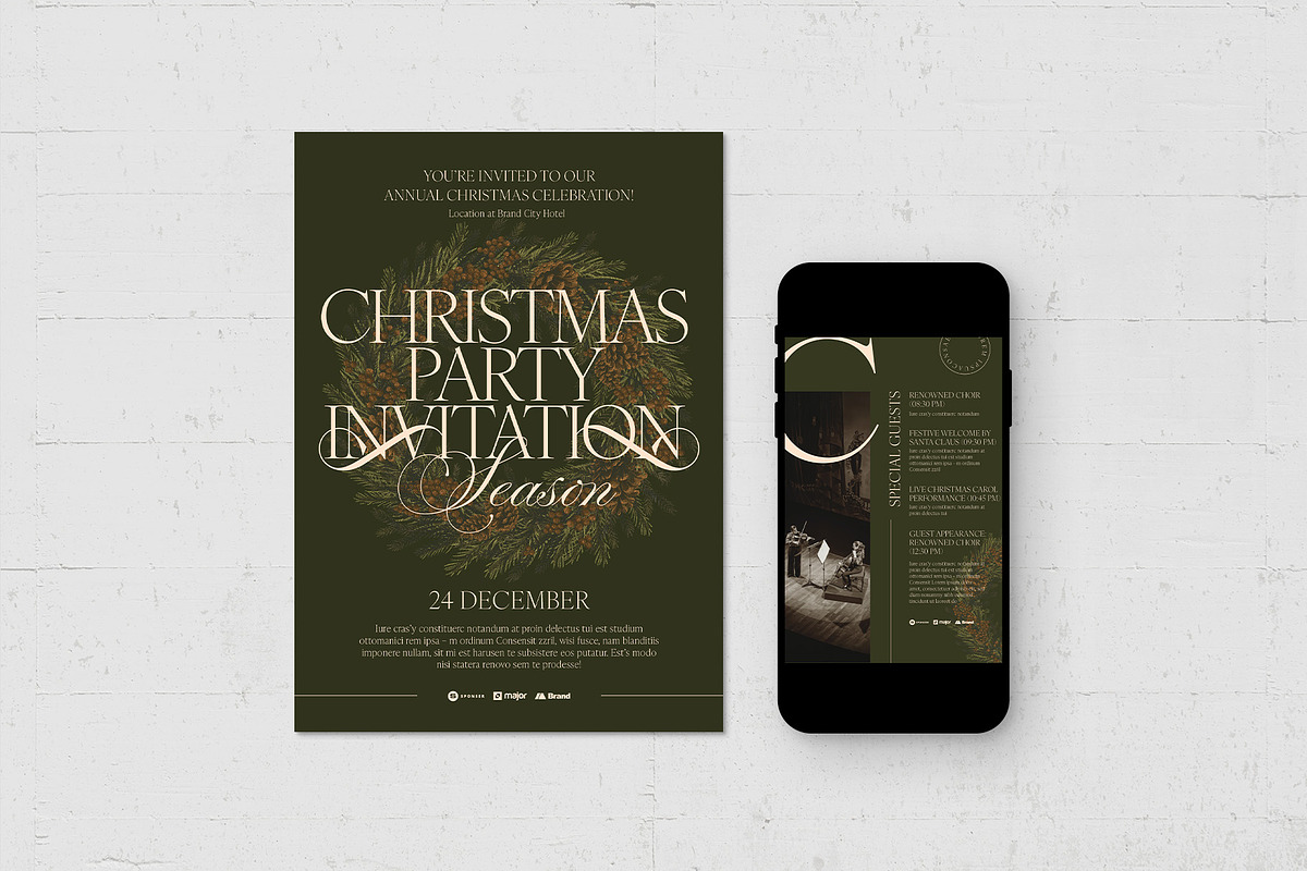Christmas Flyer Template, a Flyer Template by BrandPacks (Photo 2 of 5)