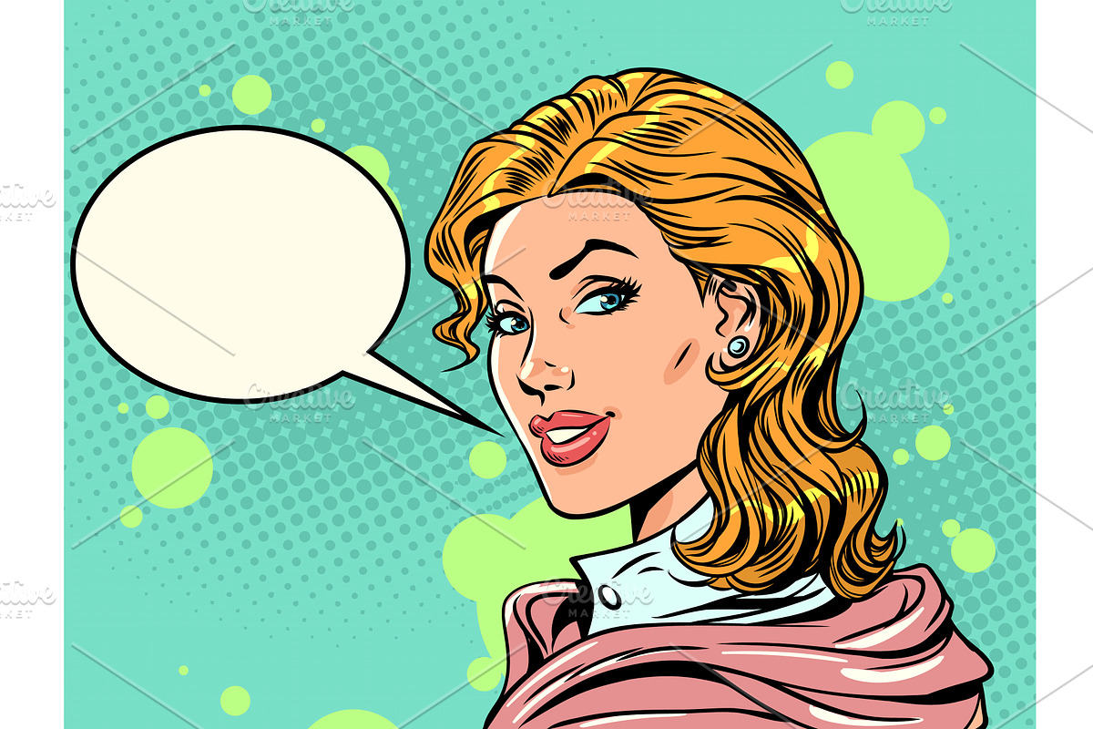 Pop Art Retro The woman looks at you, a Person Illustration by studiostoks