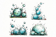 summer sea underwater bubbles clipar, an Illustration by Designworld (Thumbnail 5 of 8)