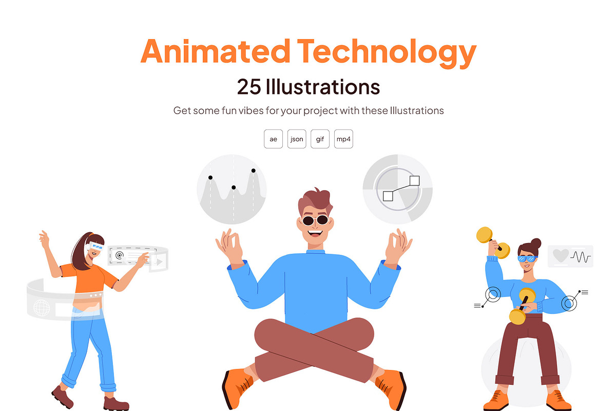 Animated Technology Illustration Set, a Technology Illustration by Vectors Market (Photo 1 of 4)