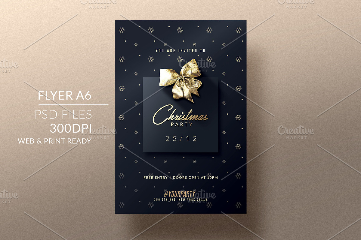 2 Classy Christmas | Psd Invitations, an Invitation Template by Rome B Creation (Photo 3 of 3)
