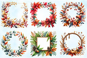 Autumn Frames Watercolor Clipart, an Illustration by Craft Nest (Thumbnail 3 of 5)