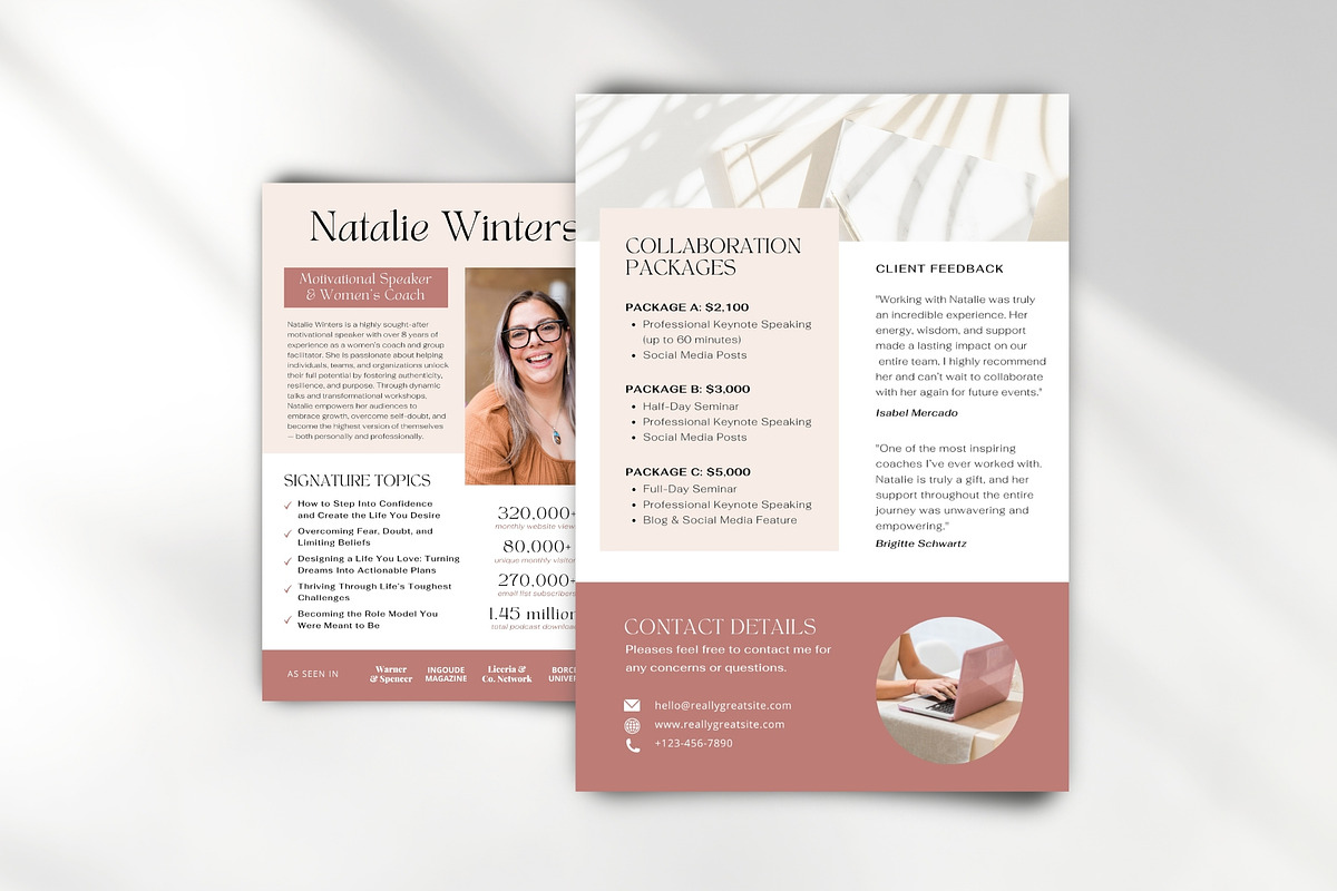 Speaker Sheet Template Canva preview 5