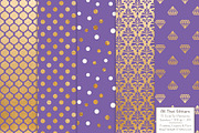 Gold Foil Digital Papers in Purple, a Pattern Graphic by Amanda Ilkov (Thumbnail 3 of 4)