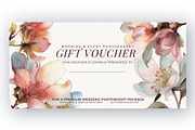 Floral Gift Voucher Template, a Stationery Template by BazziBa♥ (Thumbnail 2 of 5)