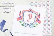 PATRIOTIC Watercolor Crest  Patterns, a Graphic by LABFcreations (Thumbnail 4 of 4)