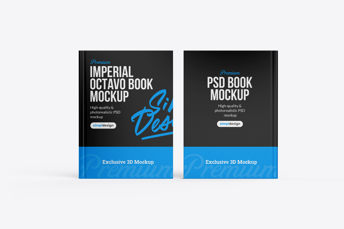 Imperial Octavo Book Mockup, a Books & Magazine Mockup by SimplDesign (Photo 7 of 13)