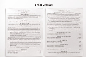 Minimal Clean Resume Template Pages