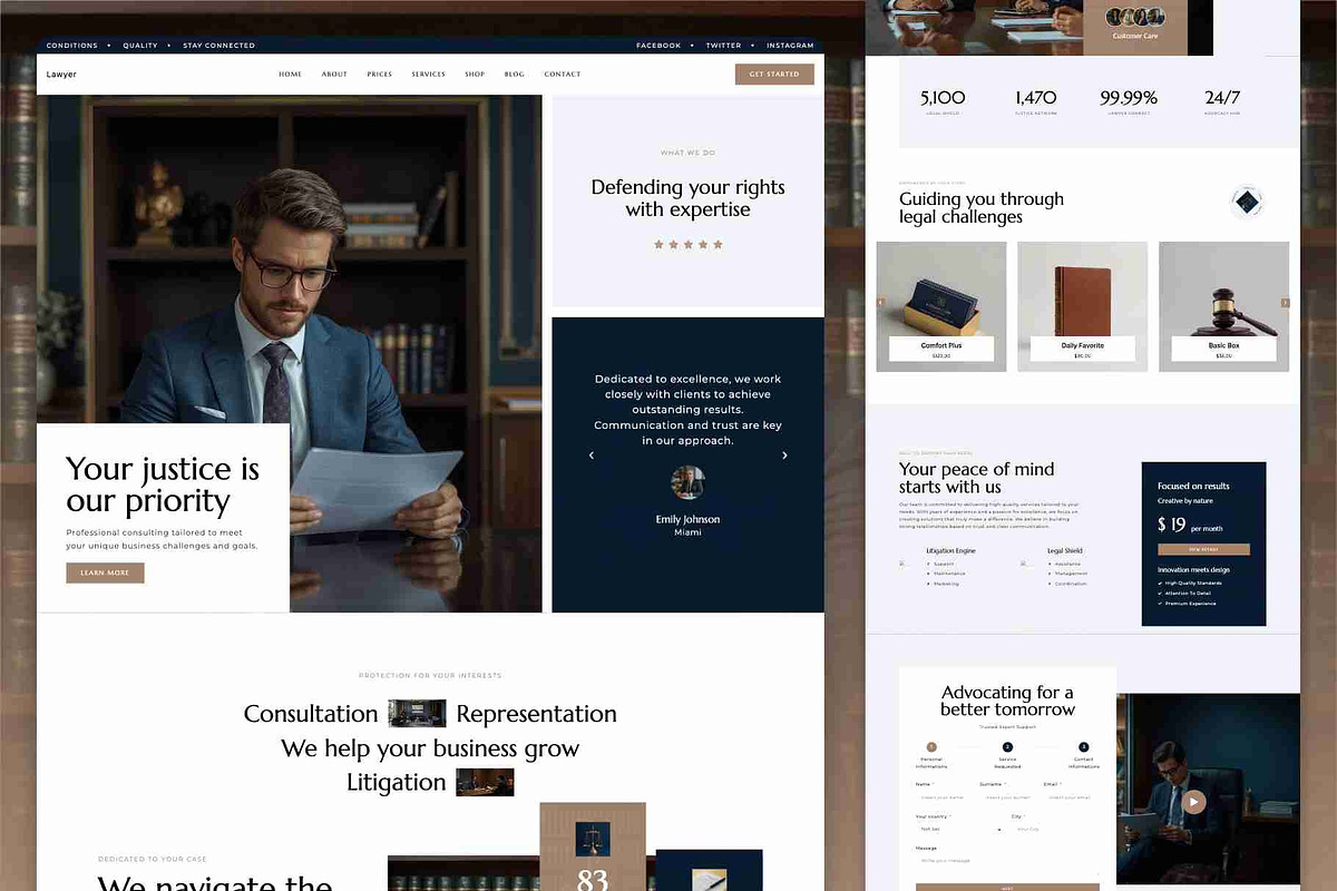 Law Firm WordPress Theme, a WordPress Template by Nicdark Themes (Photo 2 of 4)