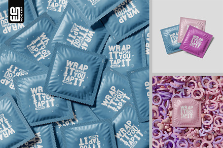 Condom Package Mockup, a Packaging Mockup by SD Mockup