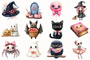 Watercolor Sweet Halloween Clipart, an Illustration by OK Design (Thumbnail 2 of 5)