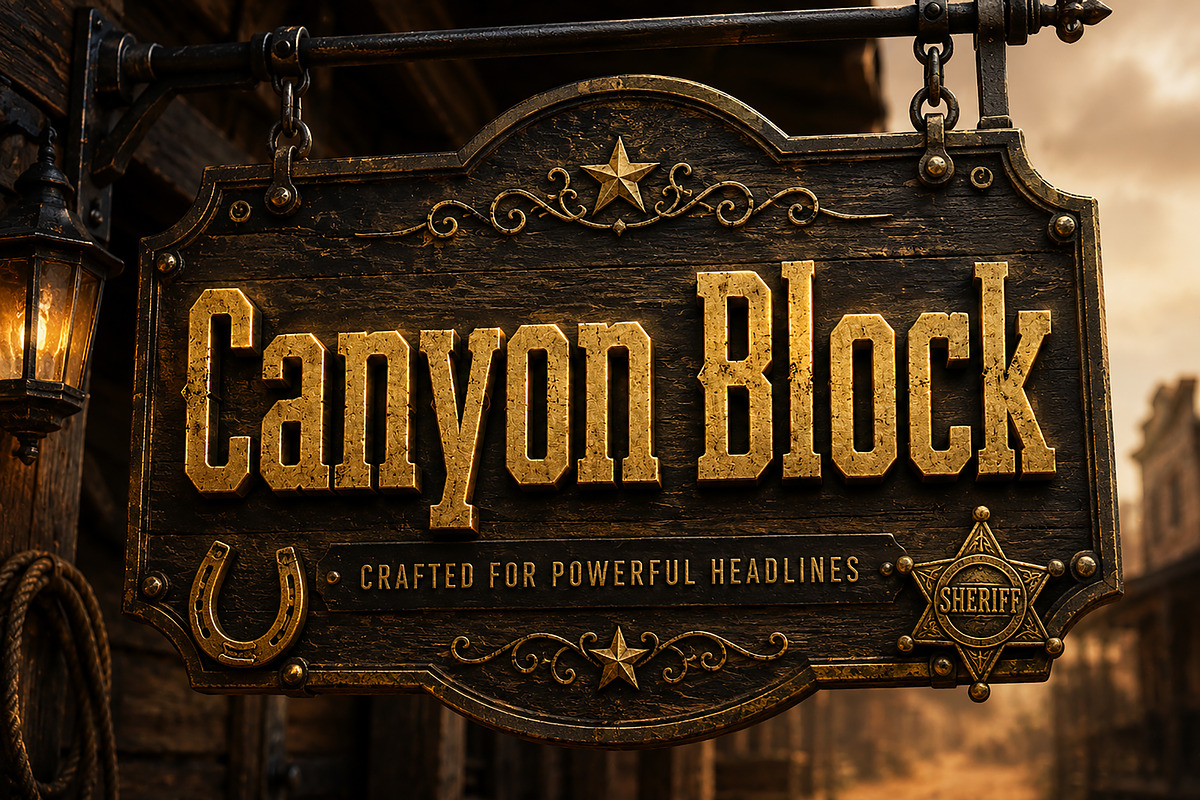Canyon Block, a Slab Serif Font by Wow Magic (Photo 3 of 5)