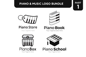 Piano & Music Logo Bundle