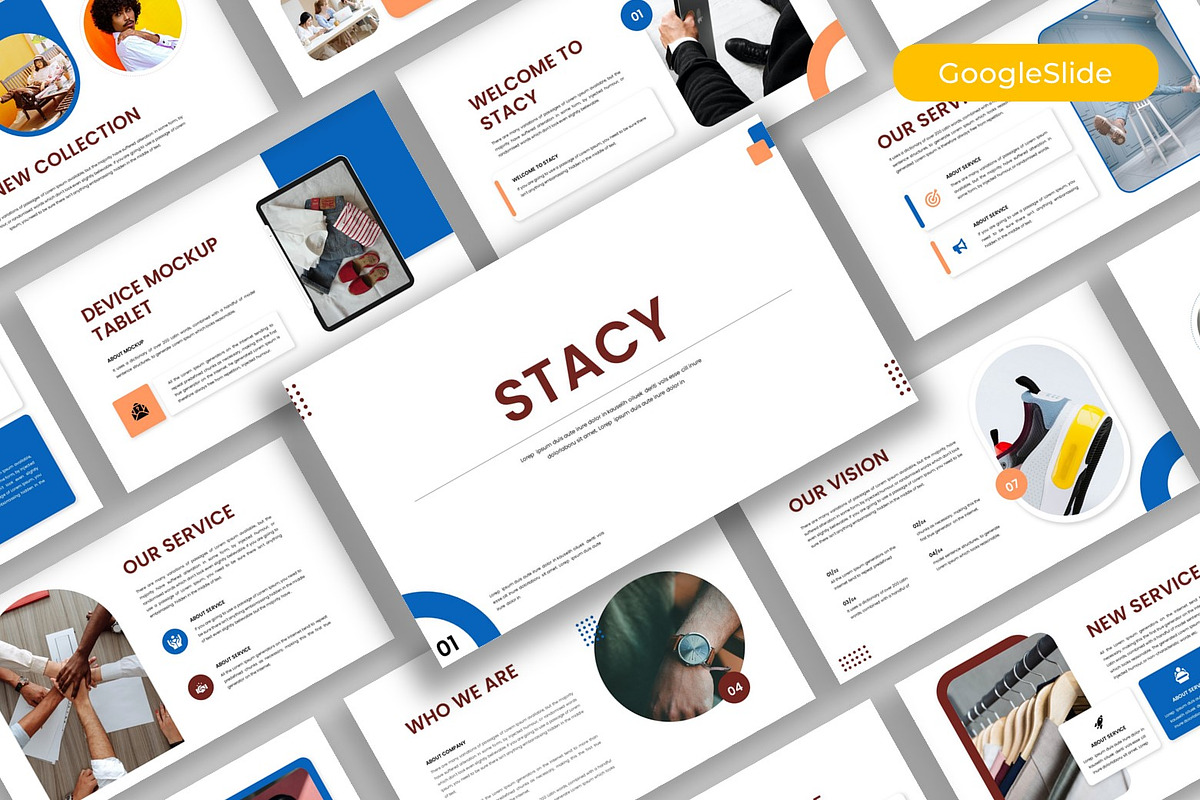 Stacy – Business Google Slide, a Presentation Template by kreatifreya (Photo 1 of 5)