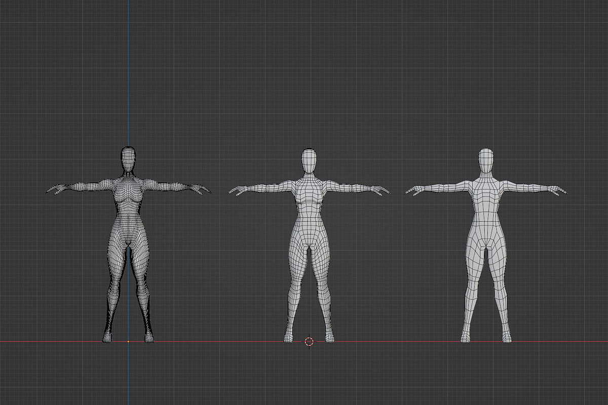 Realistic Female Base Mesh in T-Pose, a Characters & Person 3D Model by Casa Mandarina (Photo 3 of 9)