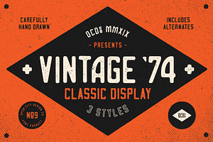 Vintage '74, a Sans Serif Font by OPENCITYDESIGNCO