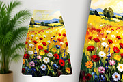 Field Of Wild Flowers, a Decorative Illustration by Sharon Schwalbe (Thumbnail 2 of 6)