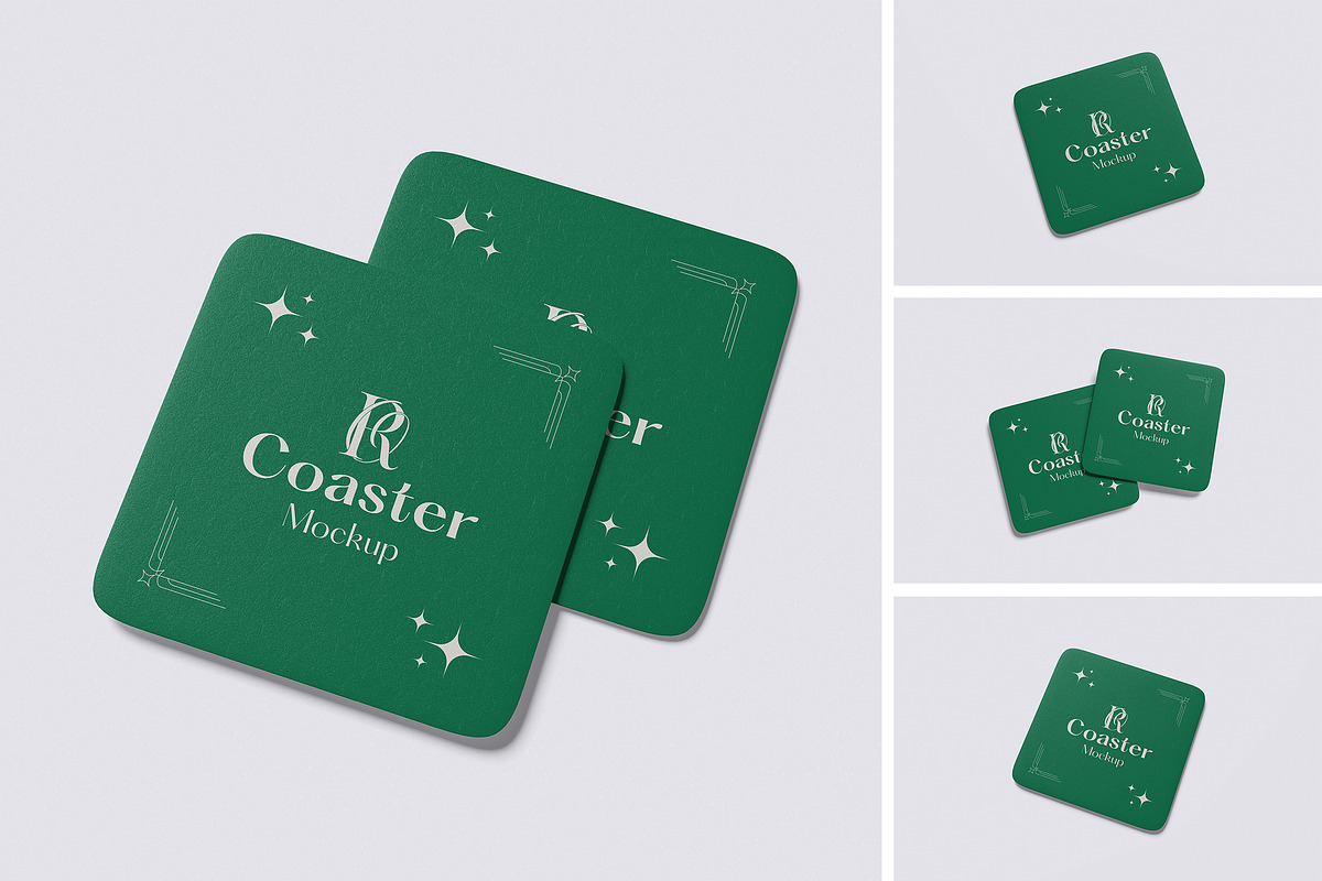 COASTER MOCKUP, an Advertising Mockup by xavier_studio (Photo 1 of 5)
