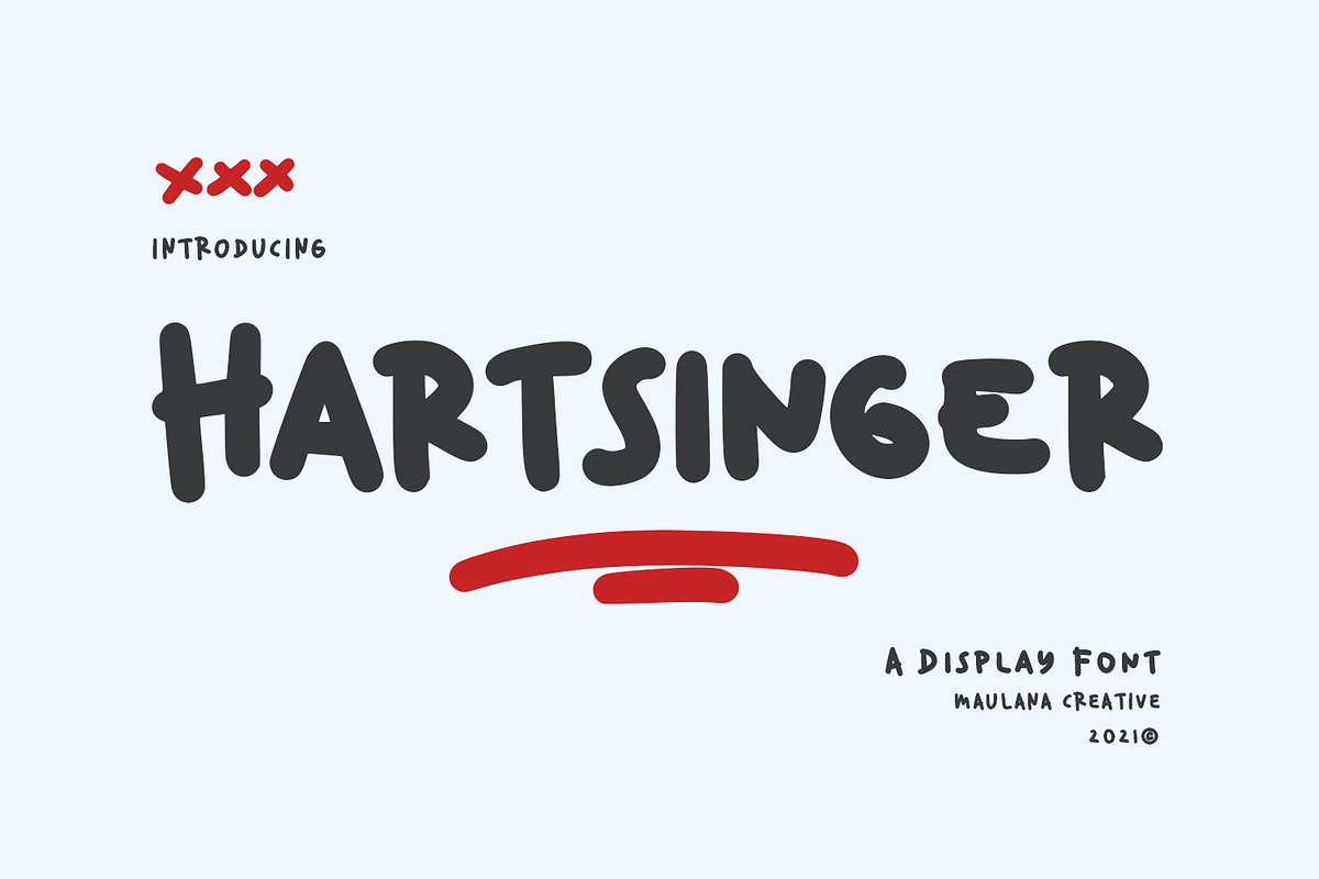 Hartsinger Unique Display Font, a Handwritten Font by Maulana Creative (Photo 1 of 10)